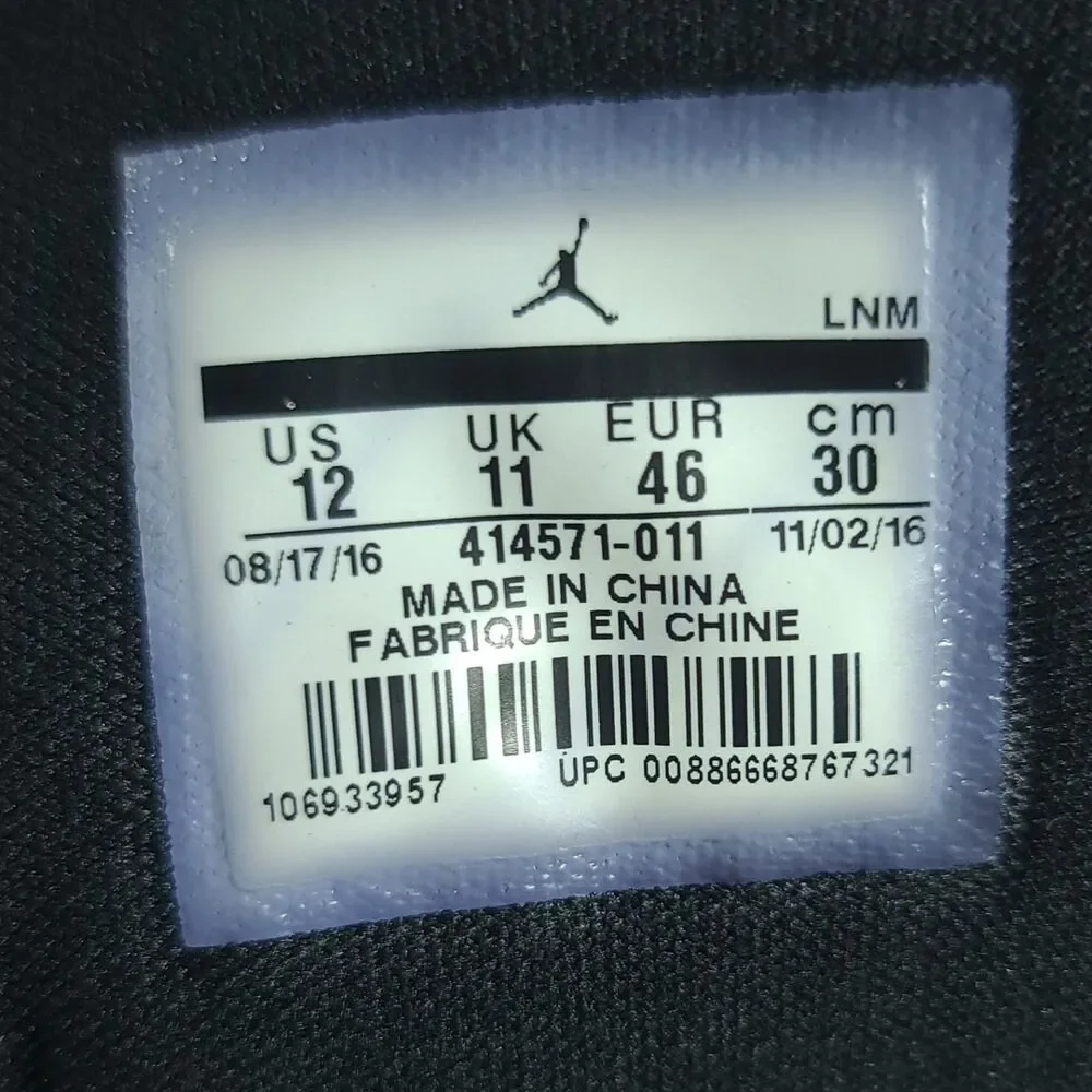 Nike Air Jordan Retro 13 Black Cat 414571-011 Mens Size 12 Black Anthracite
